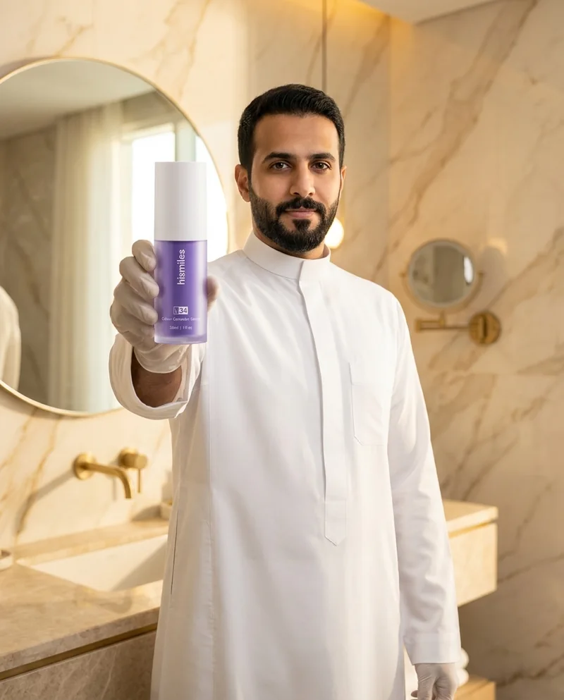 معجون الأسنان البنفسجي المصحح للون